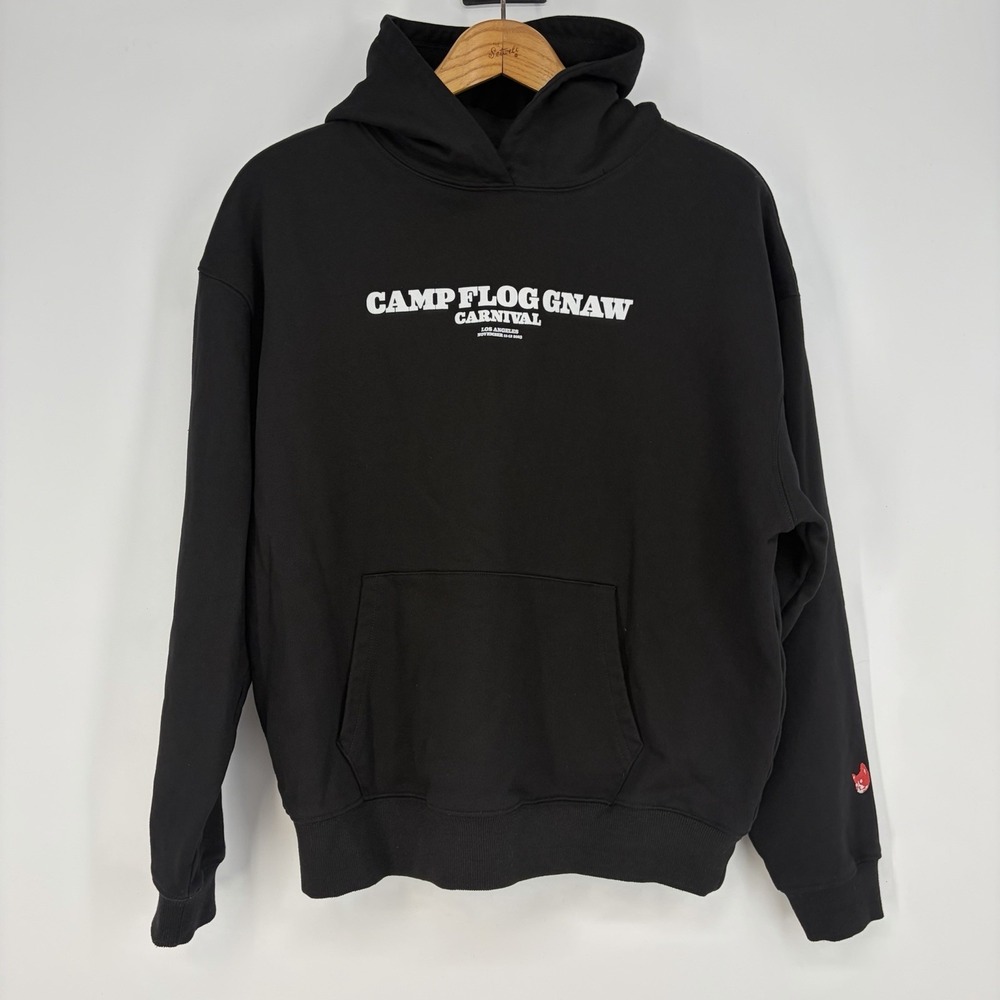 Camp Flog Gnaw 2023 Tyler the Creator  Black Hoodie M Carnival SZA Hillbillies